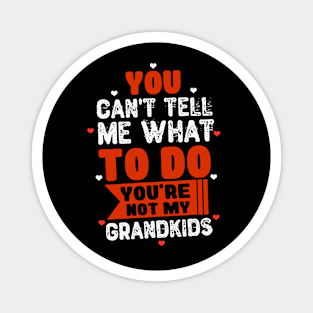 You Can't Tell Me What To Do You're Not My Grandkids Magnet